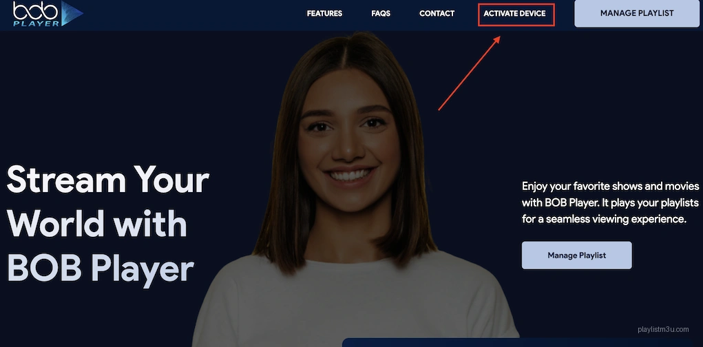 Bob Player Activation Screen showing MAC Address and Device Key