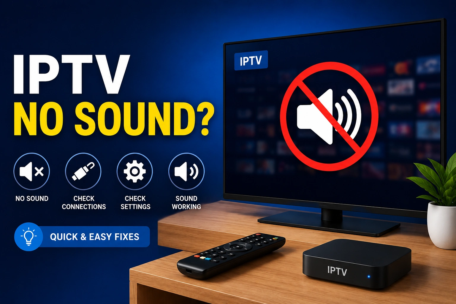 IPTV No Sound - Fix Audio Issues on All Devices - Complete troubleshooting for all devices and IPTV players.