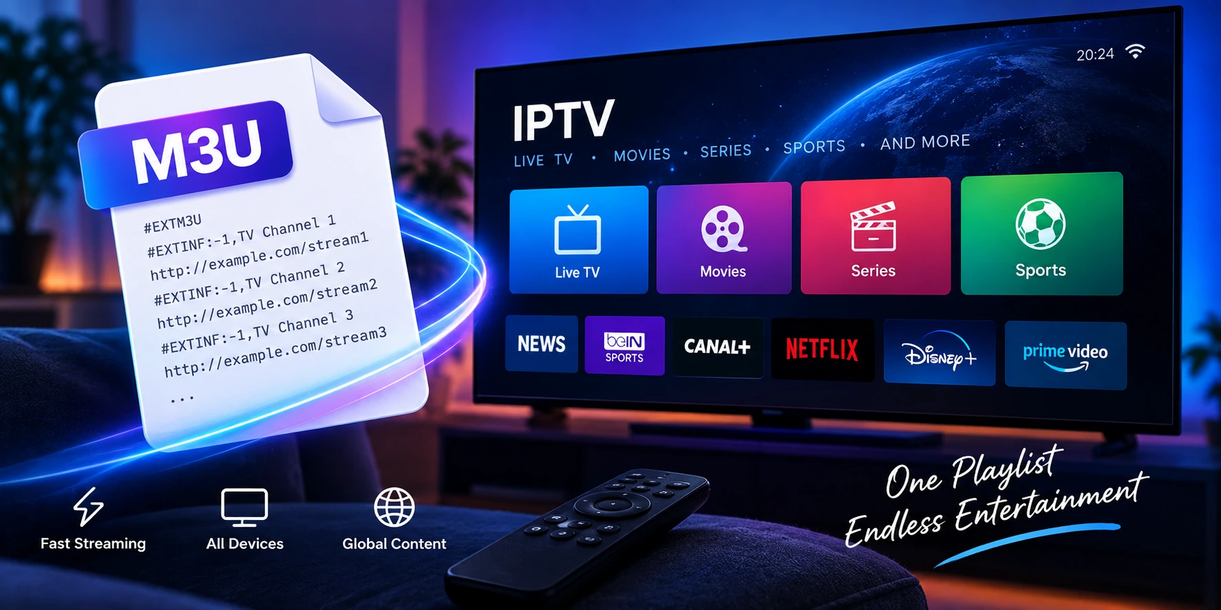 Free M3U playlist and Xtream IPTV provider 24-hour trial guide 2026