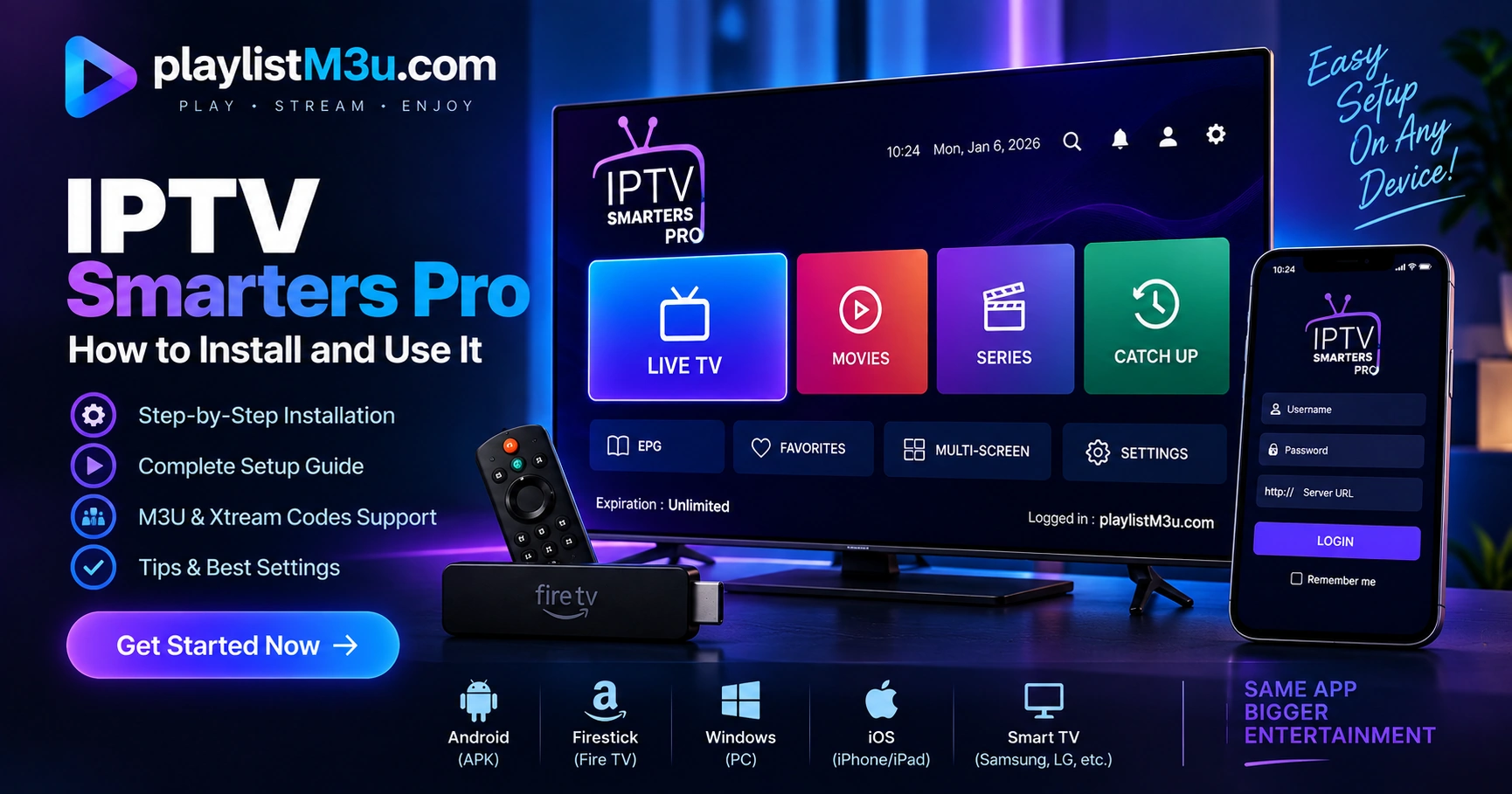 Install and use IPTV Smarters Pro for IPTV in 2026