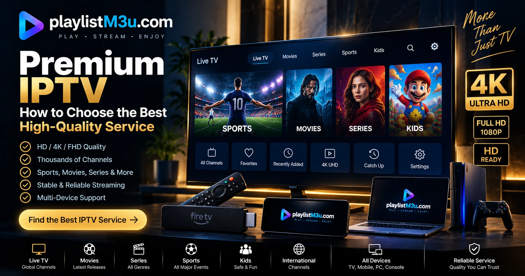 Choose the best premium high-quality IPTV service in 2026